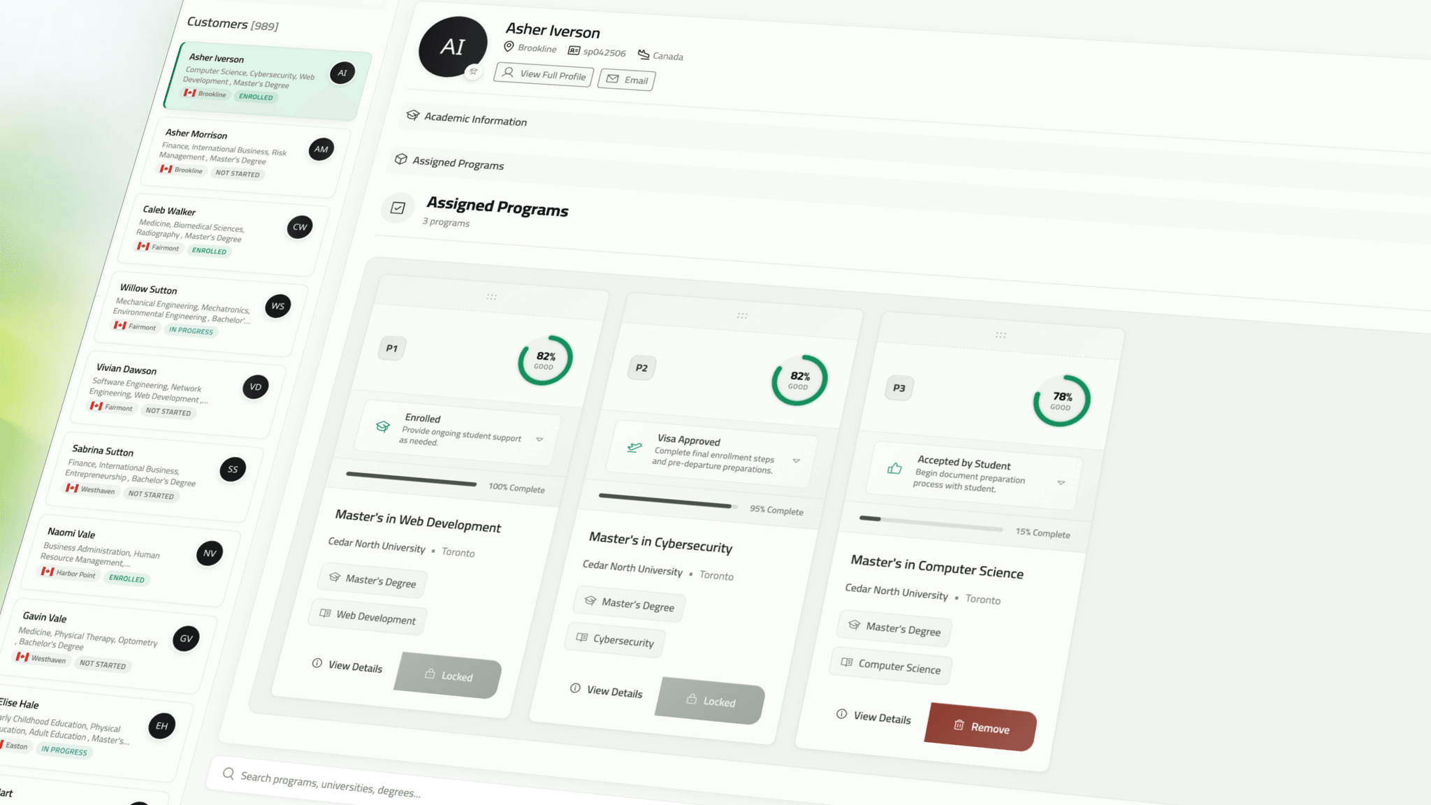 Phoenix assigned programs workflow